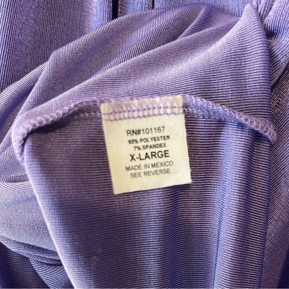 Kim & Cami Twist Neck Halter Top - Purple  X-Large - Picture 4 of 5